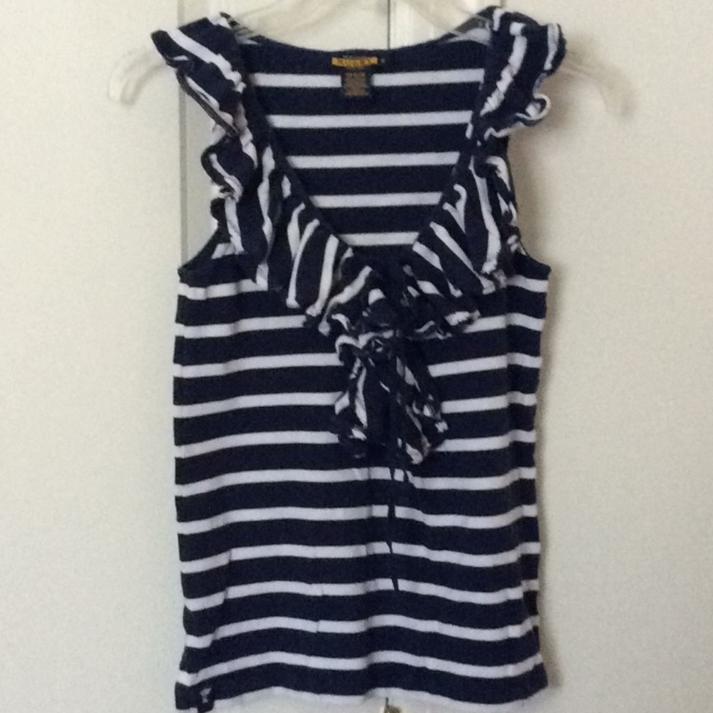 Rugby Ralph Lauren Blue/White Sleeveless top